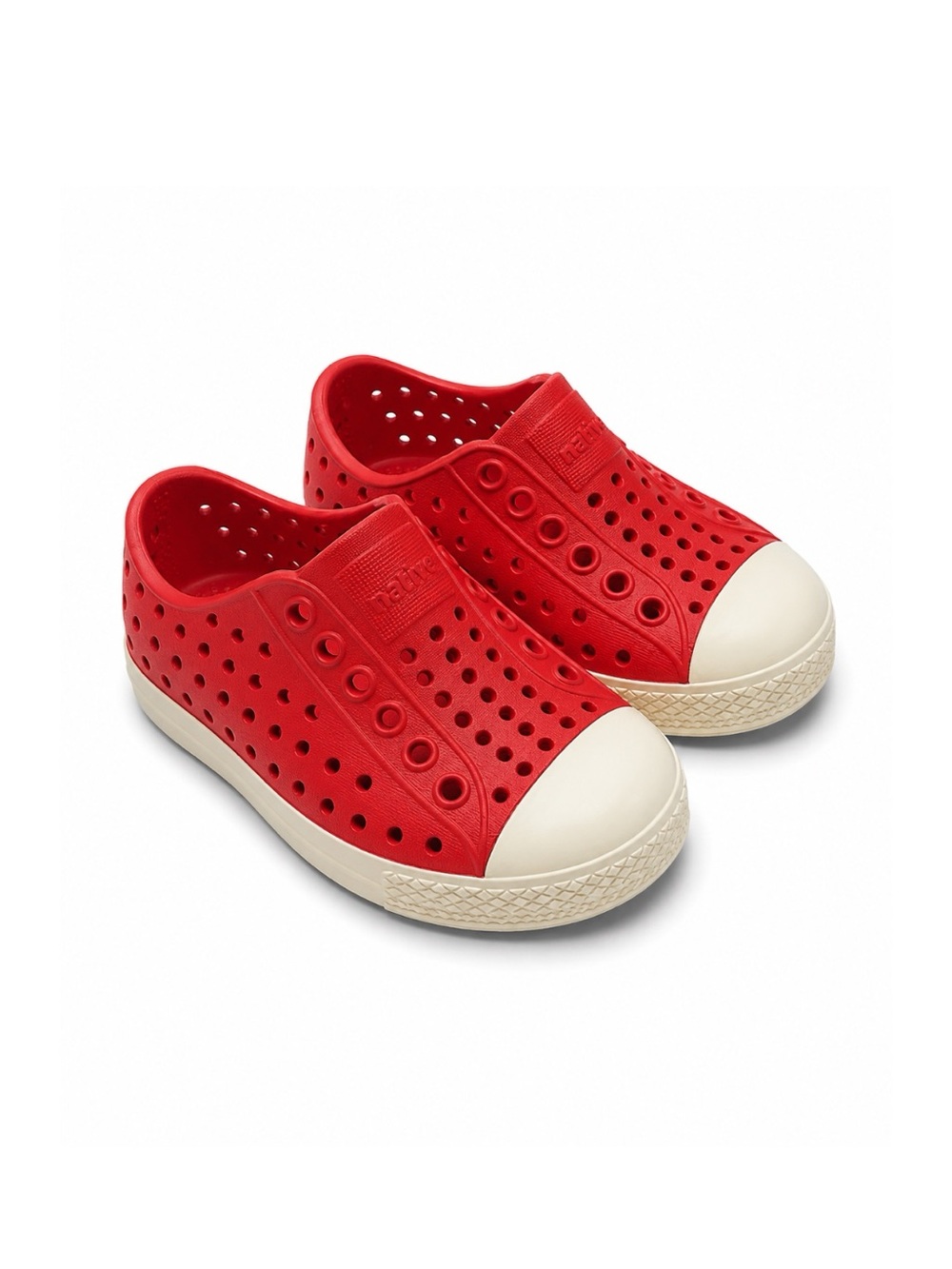 Native Red & Cream Jefferson Water Friendly Slip-On Sneaker Baby Toddler 4